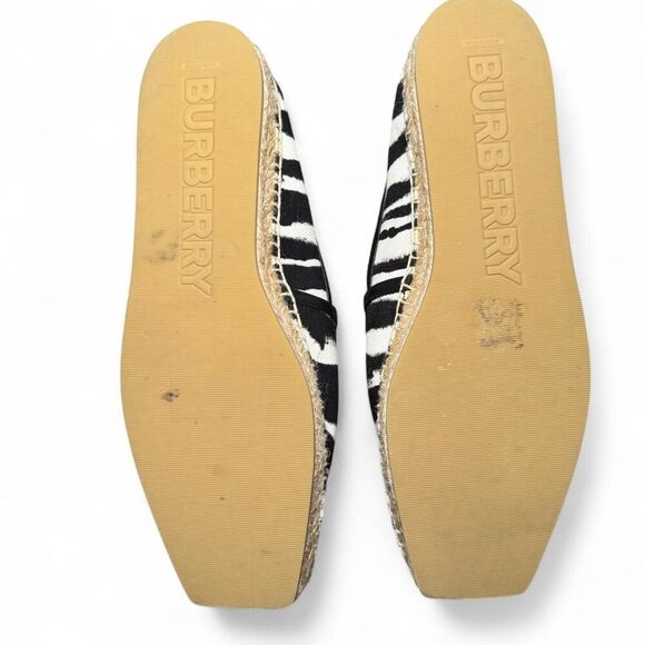 Burberry Women's Abstract/Zebra Print Flat Slip-on Espadrilles EU40/US9.5 - Picture 7 of 8